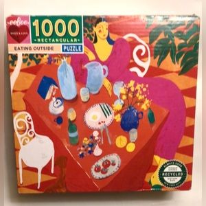 Jigsaw Art Puzzle 1000 pieces | colorful outdoor Cafe by Woman Owned company
